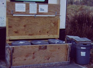 Bear resistant food scrap collection bin