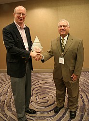 David Thompson Panasonic presented award by Rick Watson DSWA 4-12-16