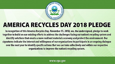 America Recycles Day Pledge graphic