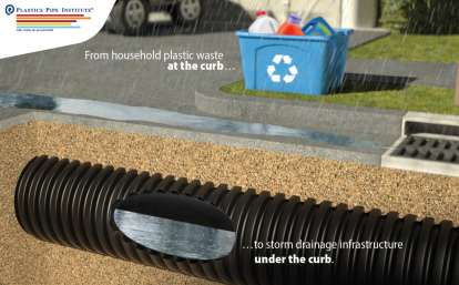 ADS drainage pipe with recycled content photo