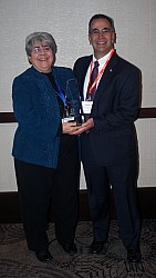 Terri Cirone, ISRI and Robert Isner - ISRI Leadership Award 11-1-6